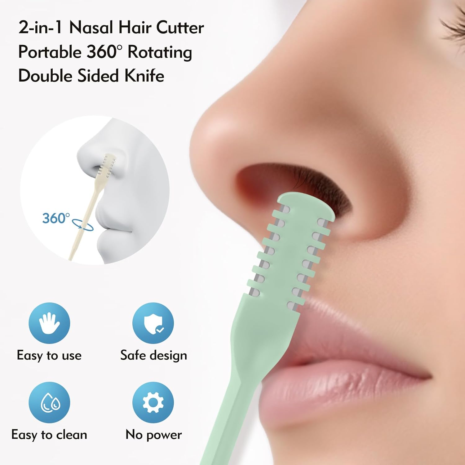 5/20/50Pcs 2-in-1 Nasal Cutter - Men'S Grooming Hair ulasan dan harga