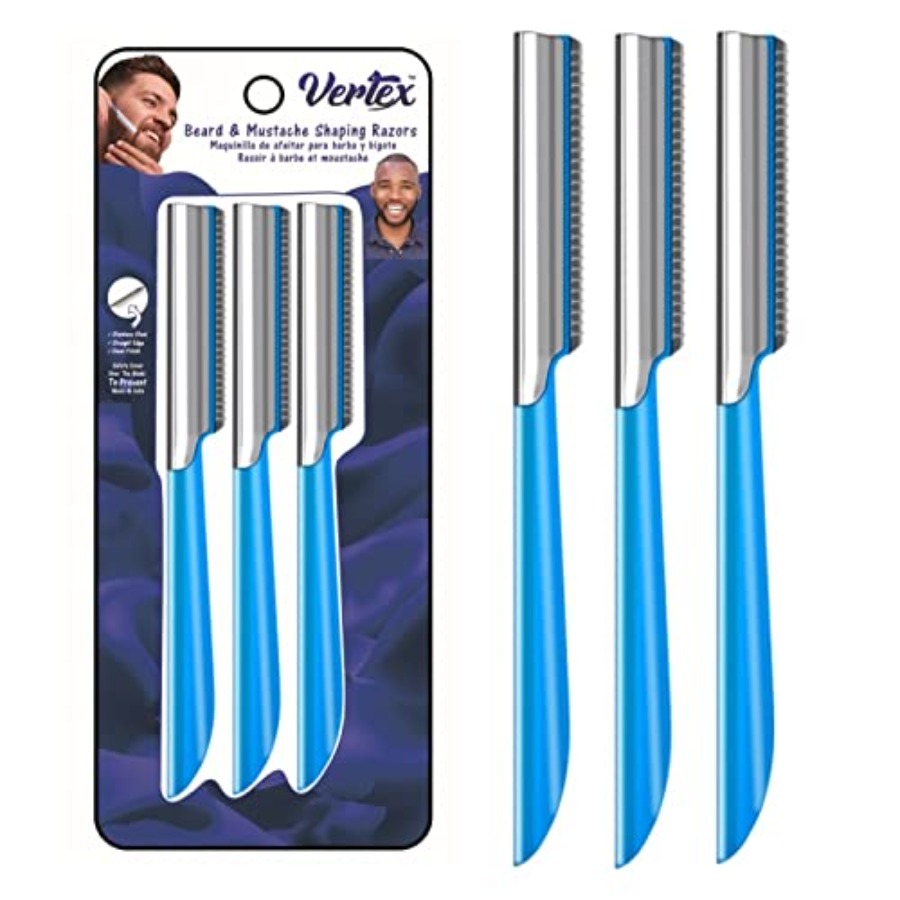 Beard Shaping Razor Tool Musta - Men'S Grooming Eyebrow Shape ulasan dan harga
