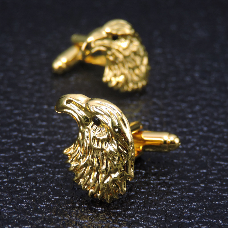 2pcs/set Gold Eagle Head Cuffl - Men'S Grooming Set Gift ulasan dan harga