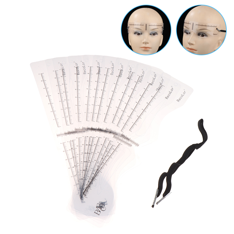 12Pcs Eyebrow Stencil Set Reus - Men'S Grooming Eyebrow Shape ulasan dan harga
