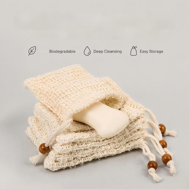 5Pcs Cotton Linen Bath Soap Fo - Exfoliating Scrub Mens ulasan dan harga